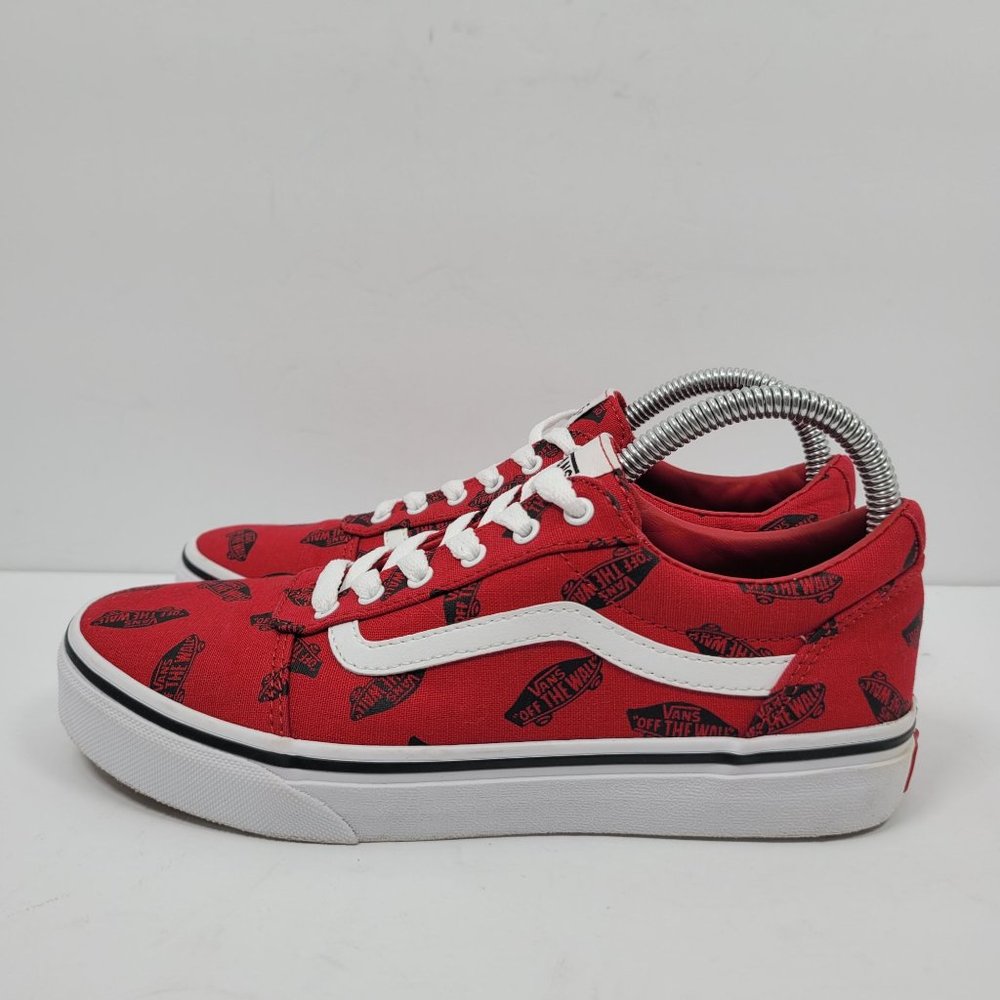 Vans Off The Wall Canvas Unisex Youth Red Black Shoes 500714 US Size 5 - Picture 2 of 8